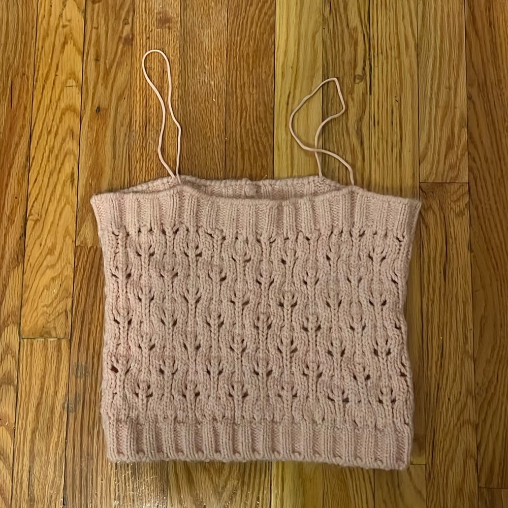 Mango Pink Sweater Tank Top